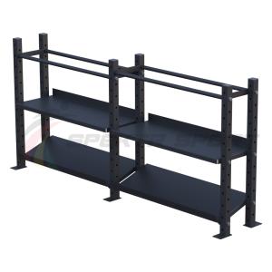 Купить Модульный стеллаж для гантелей, гирь и медболов 2580х430х1200 (2 секции) в Белокурихе 