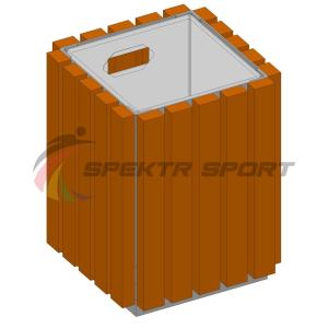 Купить Урна металлическая в деревянной обрешетке SP МФ400 в Белокурихе 