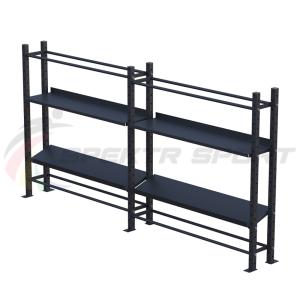 Купить Модульный стеллаж для гантелей, гирь и медболов 3780х430х1950 (2 секции) в Белокурихе 