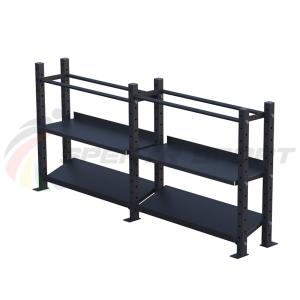 Купить Модульный стеллаж для гантелей, гирь и медболов 3780х430х1200 (2 секции) в Белокурихе 